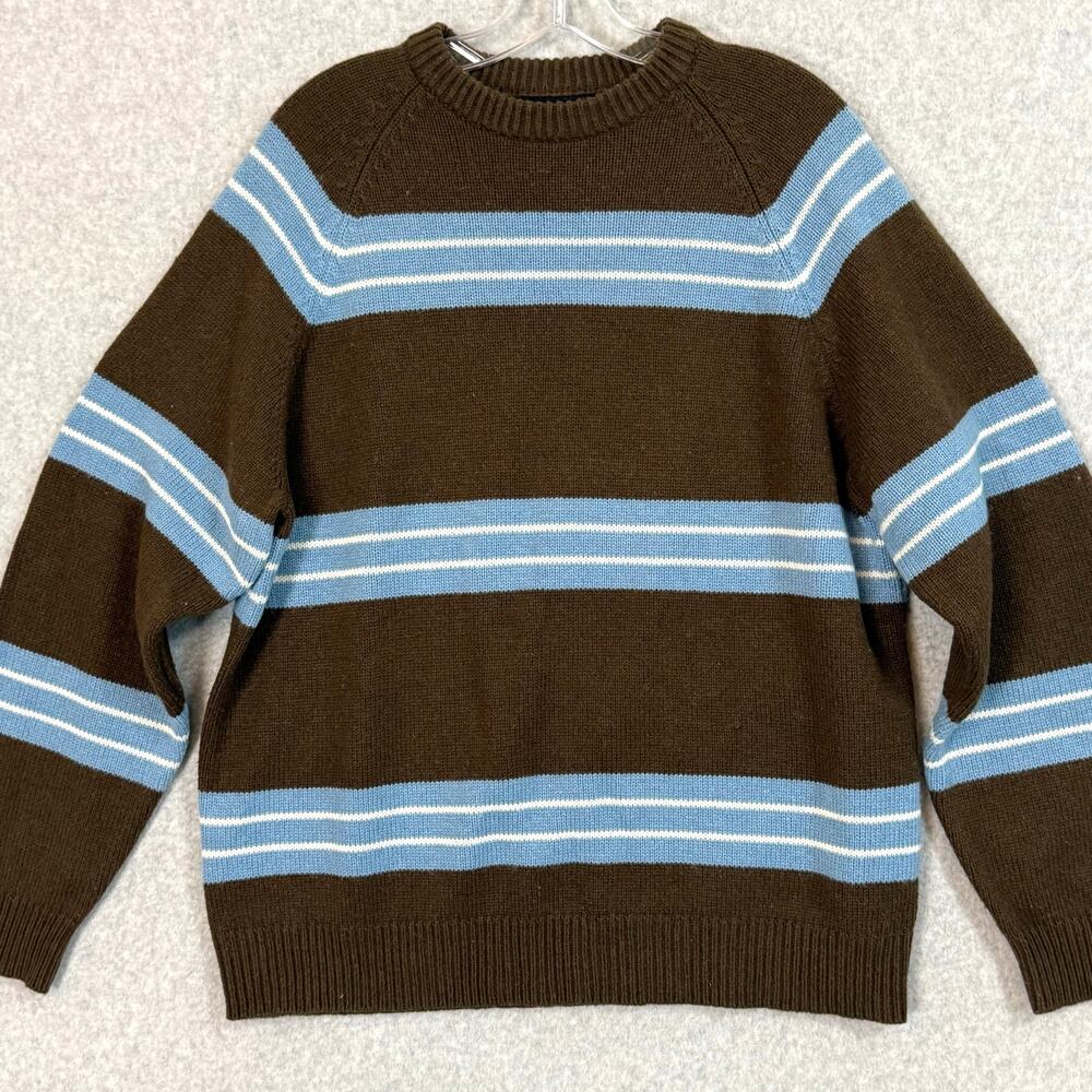 Vtg Transnine Sweater Size L Lambswool Blend Striped Grunge 90s Sk8ter Boi